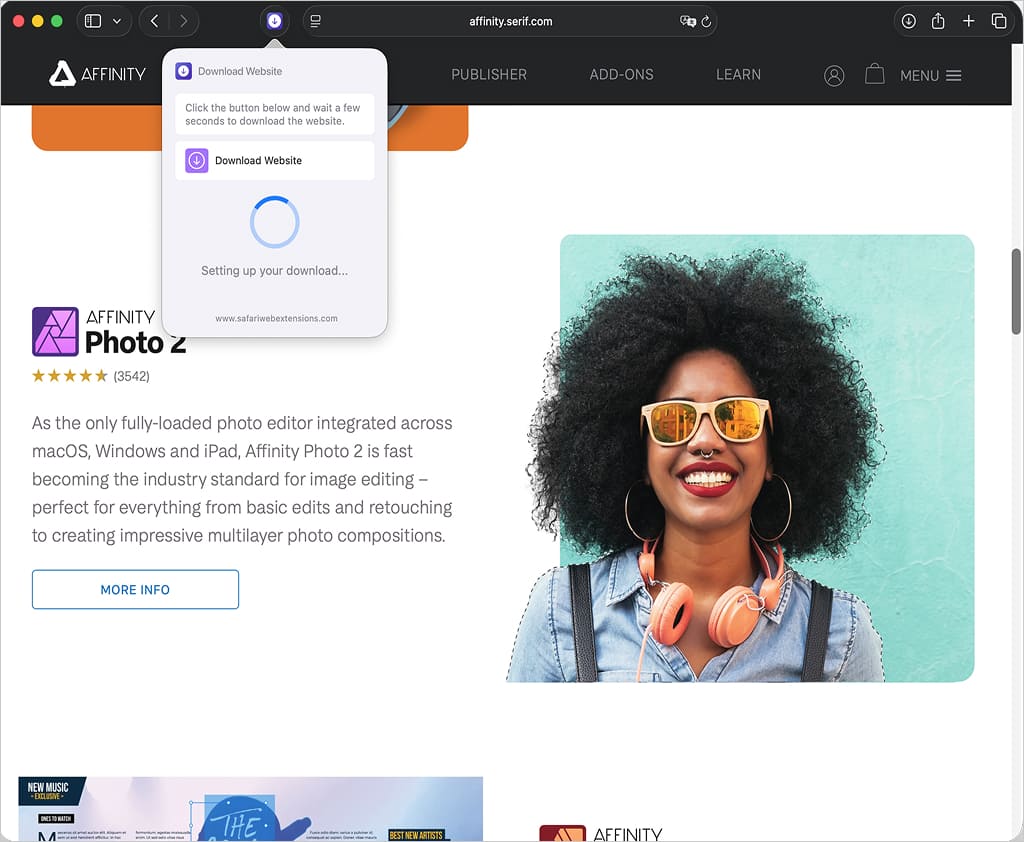 Save website for Safari - Safari Extension