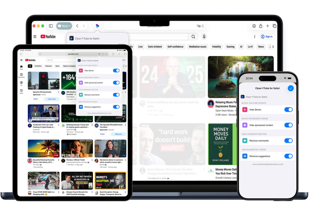 Clean youtube for Safari - Safari Extension - 6