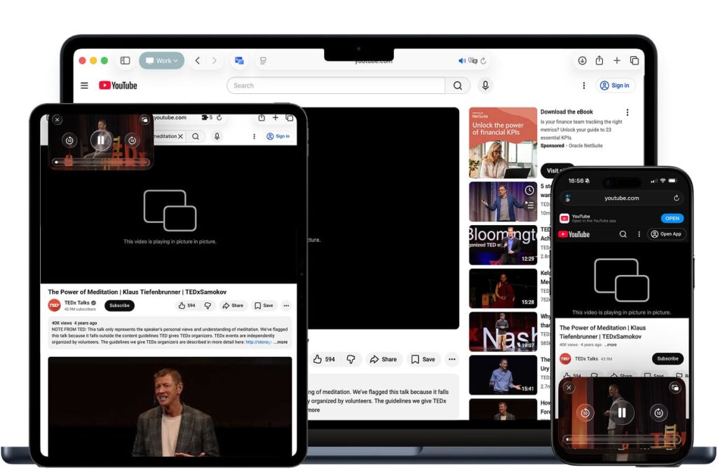 Picture in picture for Safari - Safari Extension 3